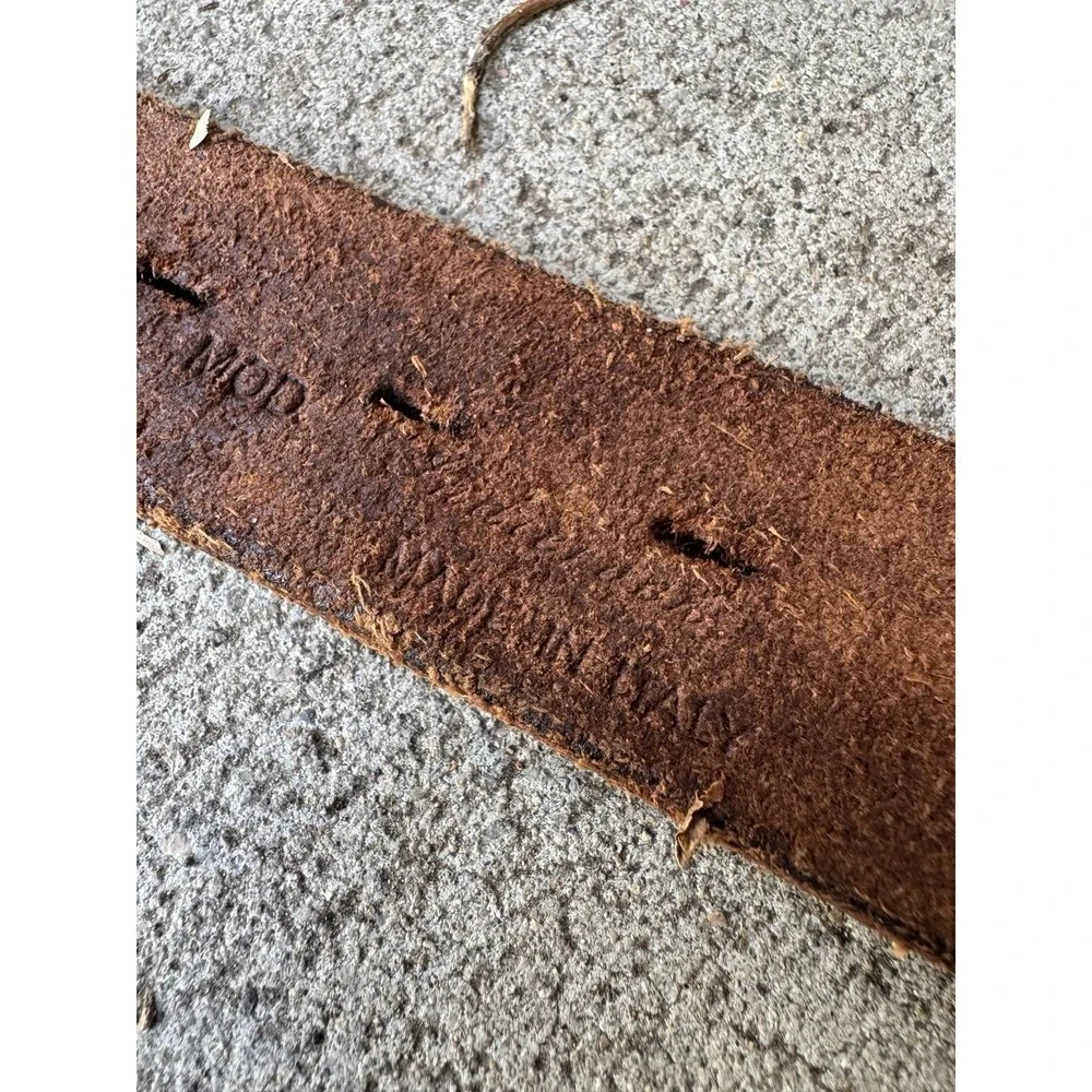 HTC Leather Belt Studded Brown Size 42 Rockabilly 40s 50s Vintage Style